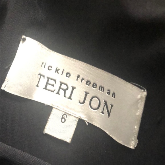 Teri Jon A-line Evening Gown with Embellished Belt - Picture 8 of 13